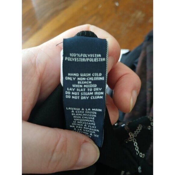 AMERICAN LIVING Black Sleeveless Sequin Dress Glam Party Evening Size 8 Nwts - Picture 7 of 7